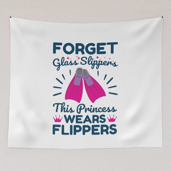 Item preview, Forget Glass Slippers This Princess Wears Flippers Swimming Swimmer designed and sold by jaygo.