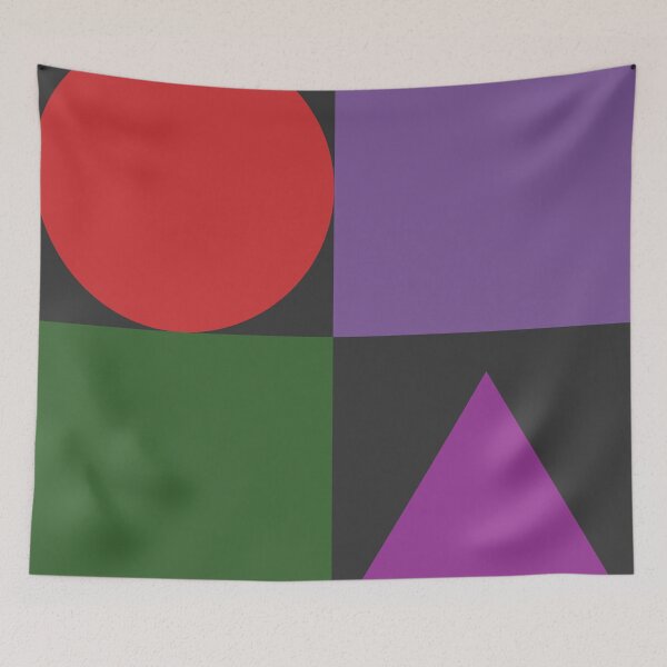 Item preview, Color blocks in warm colors on dark gray designed and sold by HelenDBVickers.