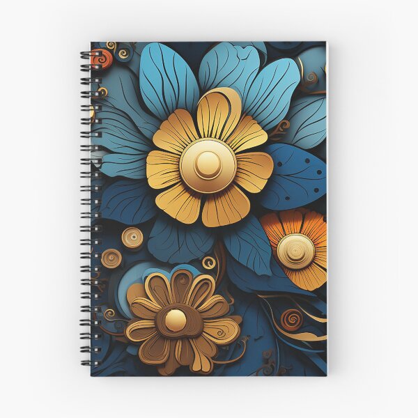 Item preview, 3D Rendering Amber and Blue Floral designed and sold by MapleTArts.