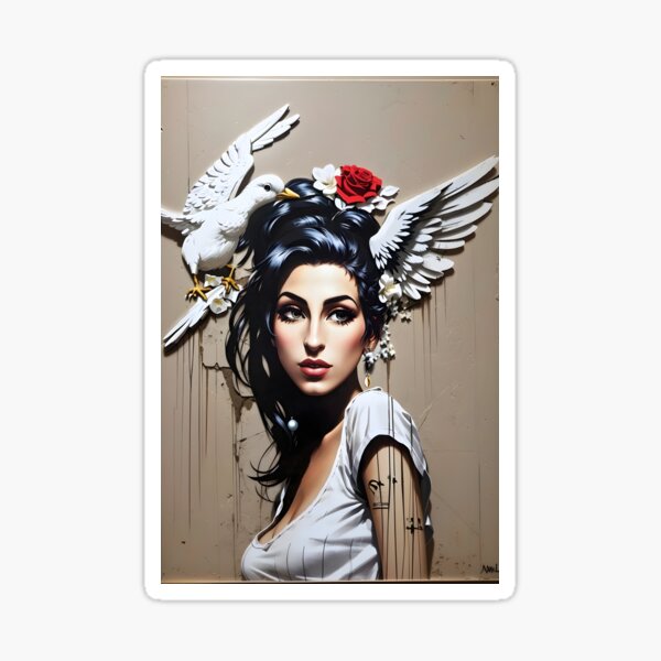 Amy Winehouse, Cantar, Famoso, Realista, Musica - Pegatina Envío Gratis -  Adhesivos de Vinilo