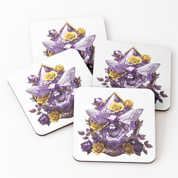 Item preview, Purple Crystal Bumblebee Surrounded By Flowers designed and sold by tankuss.