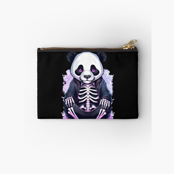 Item preview, Charming Panda Skeleton in a Dark Floral Landscape designed and sold by Mechanical-Artt.