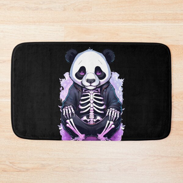 Item preview, Charming Panda Skeleton in a Dark Floral Landscape designed and sold by Mechanical-Artt.