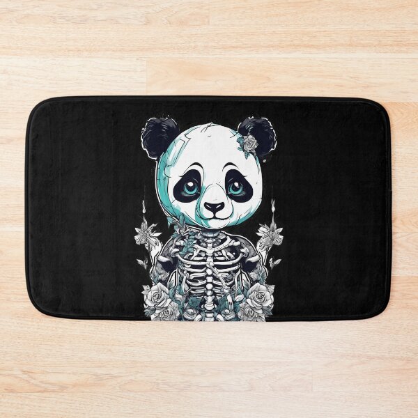 Item preview, Captivating Panda Skeleton amidst Dark and Ethereal Florals designed and sold by Mechanical-Artt.