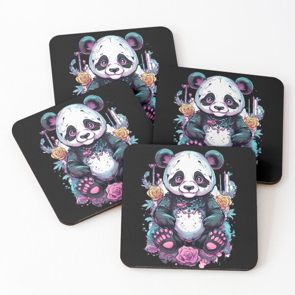 Item preview, Playful and Mysterious Panda Creepypasta with Florals designed and sold by Mechanical-Artt.