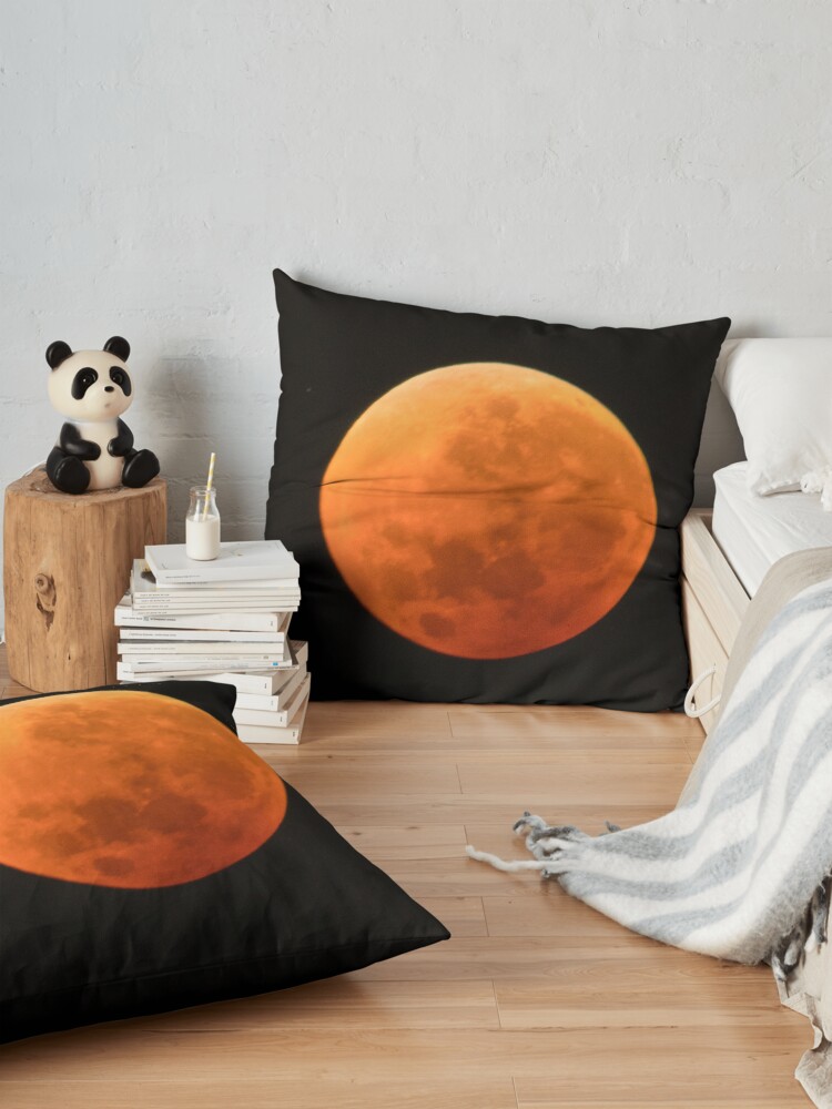 Alternate view of Super Blue Blood Moon Astronomy Graphic Floor Pillow