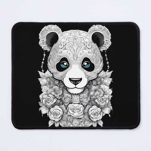 Item preview, Whimsical Panda Creepypasta in a Surreal Floral World designed and sold by Mechanical-Artt.