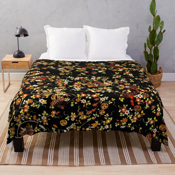 Item preview, Black Floral Fan Pattern designed and sold by cluelesspaula.