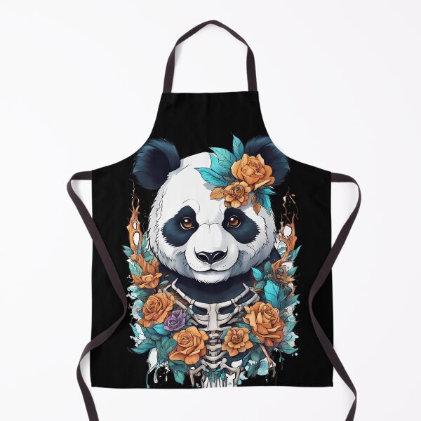 Item preview, Charming Yet Unsettling Panda Skeleton amidst Florals designed and sold by Mechanical-Artt.