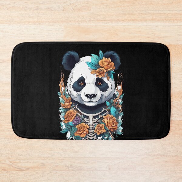 Item preview, Charming Yet Unsettling Panda Skeleton amidst Florals designed and sold by Mechanical-Artt.
