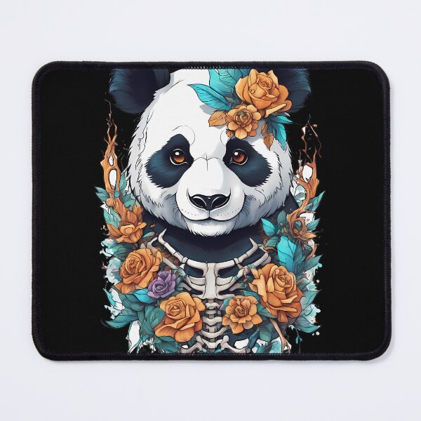 Item preview, Charming Yet Unsettling Panda Skeleton amidst Florals designed and sold by Mechanical-Artt.