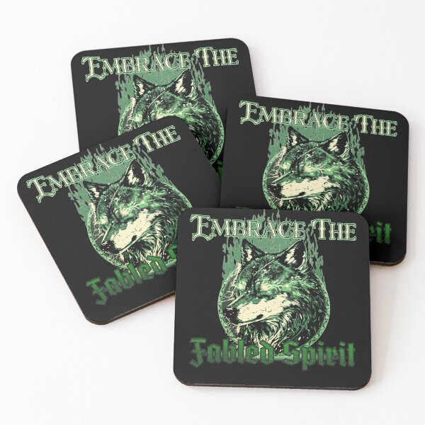 Item preview, Embrace The Fabled Spirit Wolf Green designed and sold by MythikCreationz.