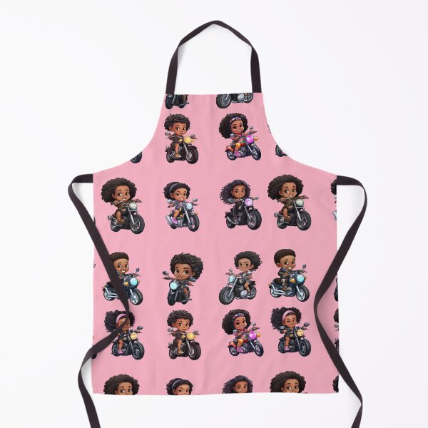 Item preview, Young Black Girl Riding a Motorcycle (set) designed and sold by TheTrendsDesk.