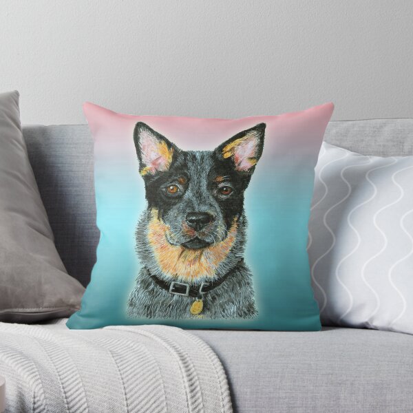 Beaut Australian Cattle dog - Blue Throw Pillow