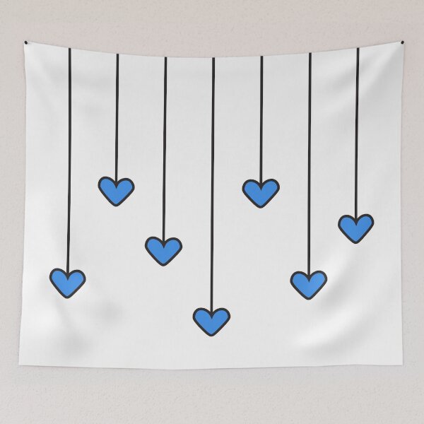 Item preview, Strings of Blue Hearts designed and sold by WoahDesigns.