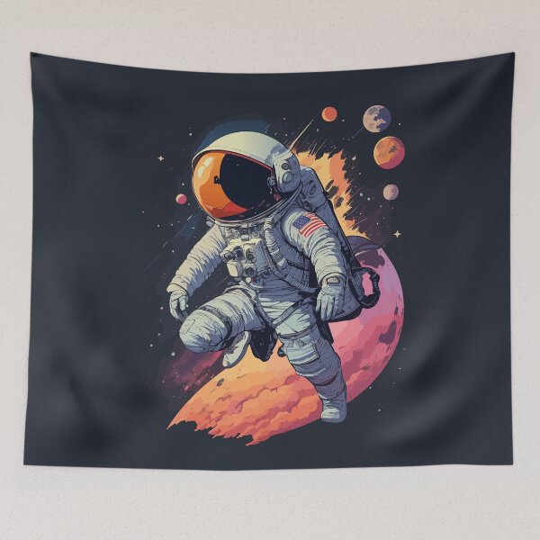 Item preview, Galactic Exploration: Intricate Astronaut Design Amidst Cosmic Wonder designed and sold by TrendyArtInk.