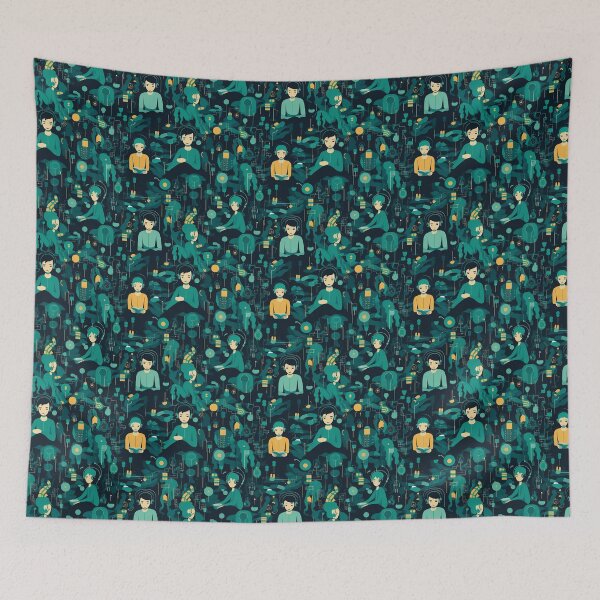 Item preview, Empathy Social Anxiety Introversion seamless designed and sold by Piyakan.