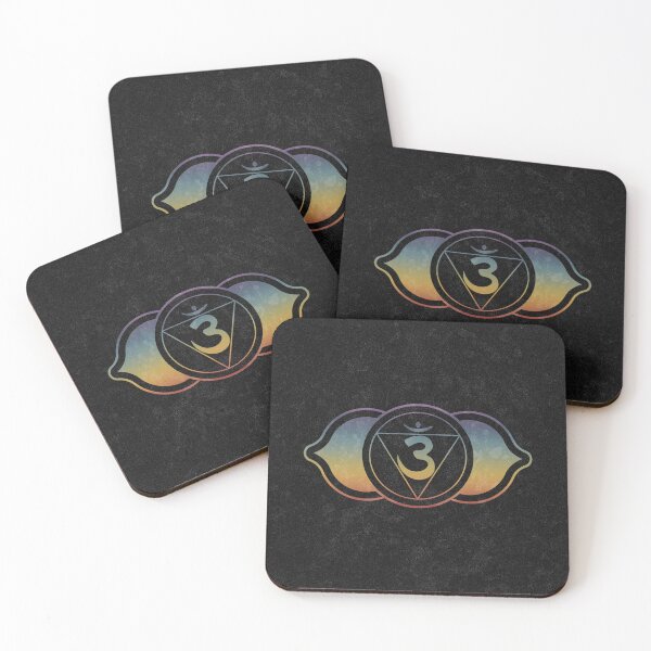Item preview, Brow Chakra Lotus - Coal + Rainbow Sunset designed and sold by Irene Estelle.