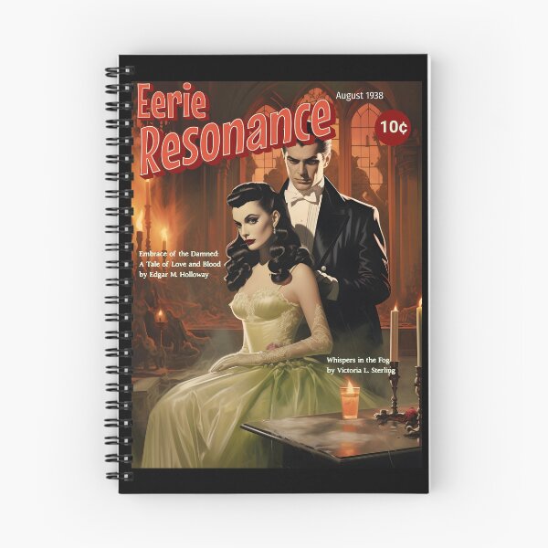 Item preview, Eerie Resonance - Vintage Style Horror Magazine Cover designed and sold by ZenEverAI.