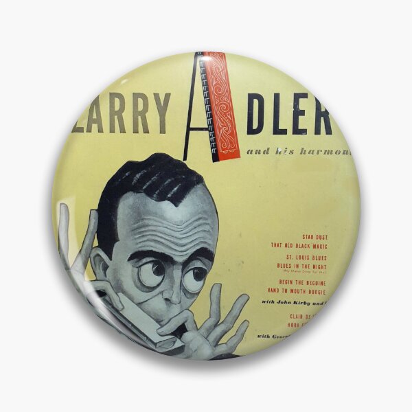 Item preview, Larry Adler and his harmonica, 78 rpm album cover Great period drawing illustration 1940s art, designed and sold by Vintaged.