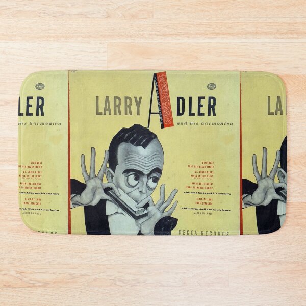 Item preview, Larry Adler and his harmonica, 78 rpm album cover Great period drawing illustration 1940s art, designed and sold by Vintaged.