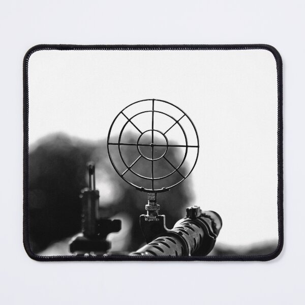 Item preview, WW2 MG42 German Machine gun in action - Black & WHite designed and sold by WartimeTShirts.