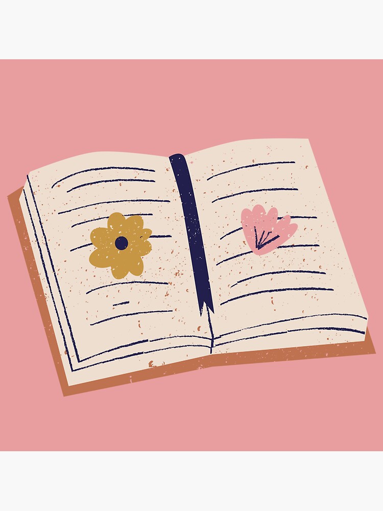 Pastel Floral Book Sticker