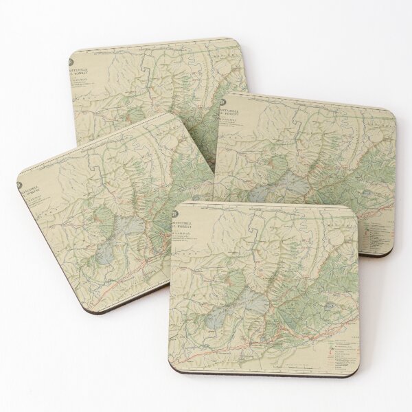 Item preview, Vintage Map of Mount Mitchell National Forest (1916) designed and sold by BravuraMedia.