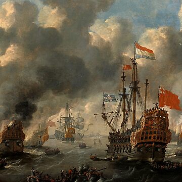 Artwork thumbnail, Great Naval Battle - Painting by WartimeTShirts