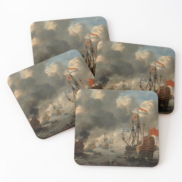 Item preview, Great Naval Battle - Painting designed and sold by WartimeTShirts.