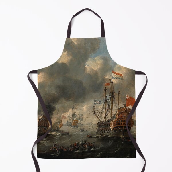 Item preview, Great Naval Battle - Painting designed and sold by WartimeTShirts.