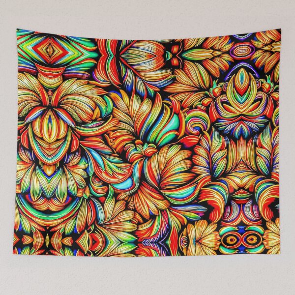 Artikelvorschau, all-in,Kalaya Bloom Symbolism: Symbolisiert das Konzept eines Neuanfangs mit einem Kalaya-Blumenmotiv mit einem hellen Ton und menschlichem Schatten. Komplizierte Muster und friedliche Atmosphäre entworfen und verkauft von Atroce.