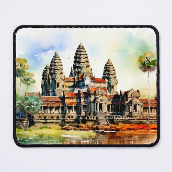 Item preview, A Watercolor Design of the Angkor Wat - Cambodia designed and sold by Sketch-Shack.