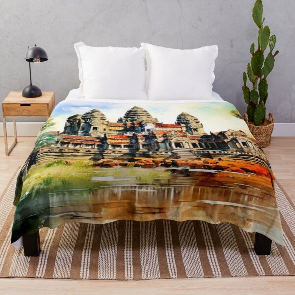 Item preview, A Watercolor Design of the Angkor Wat - Cambodia designed and sold by Sketch-Shack.
