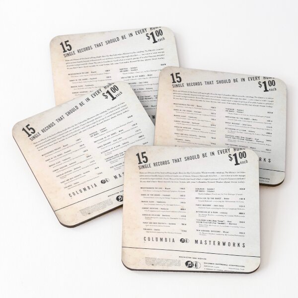 Item preview, 15 SINGLE RECORDS THAT SHOULD BE IN EVERY HOME, Classical 78 RPM advertisement designed and sold by Vintaged.