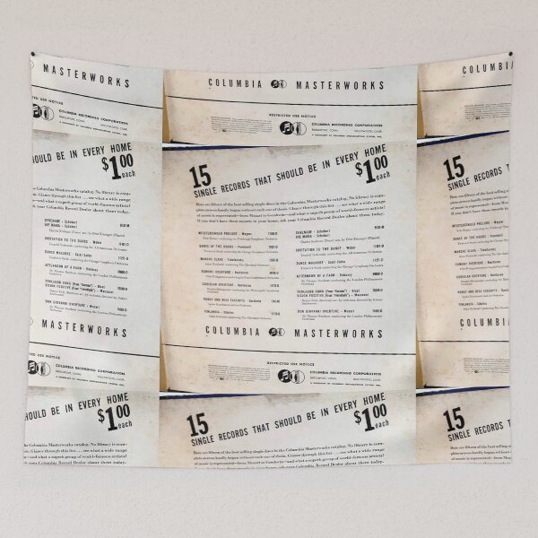 Item preview, 15 SINGLE RECORDS THAT SHOULD BE IN EVERY HOME, Classical 78 RPM advertisement designed and sold by Vintaged.