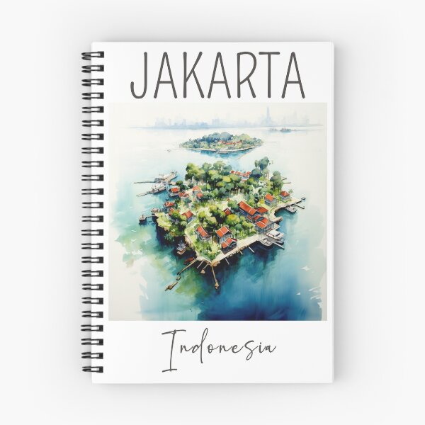 Item preview, A Watercolor Design of Jakarta - Indonesia designed and sold by Sketch-Shack.