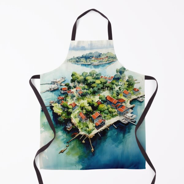 Item preview, A Watercolor Design of Jakarta - Indonesia designed and sold by Sketch-Shack.