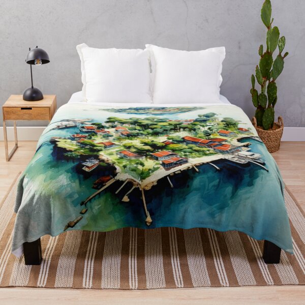 Item preview, A Watercolor Design of Jakarta - Indonesia designed and sold by Sketch-Shack.