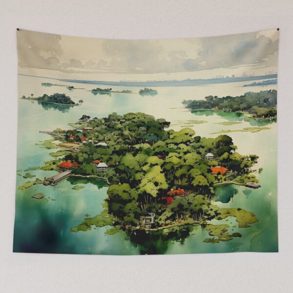 Item preview, A Watercolor Design of Jakarta - Indonesia designed and sold by Sketch-Shack.