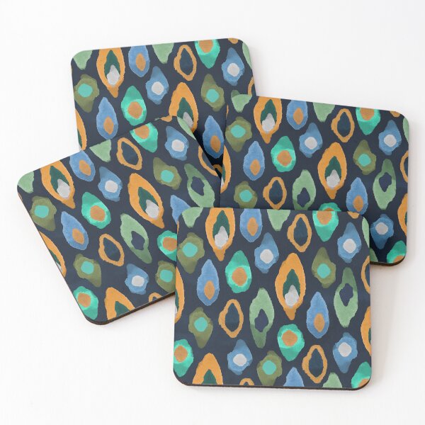 Item preview, Peacock Feather Watercolor Spot Pattern designed and sold by Dina June.