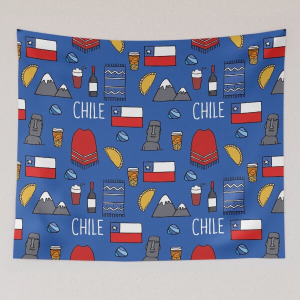 Item preview, Chile icons. Chilean theme seamless doodle pattern designed and sold by zizimentos.