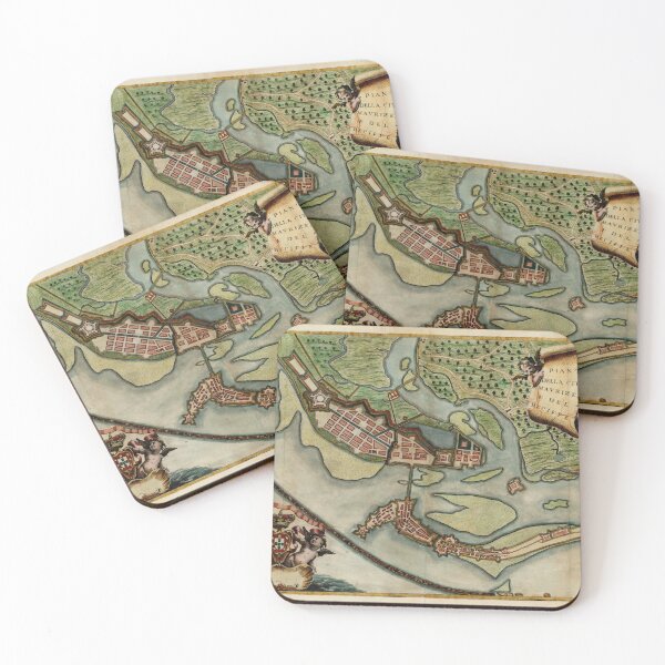 Item preview, Vintage Map of Recife Brazil (1698) designed and sold by BravuraMedia.
