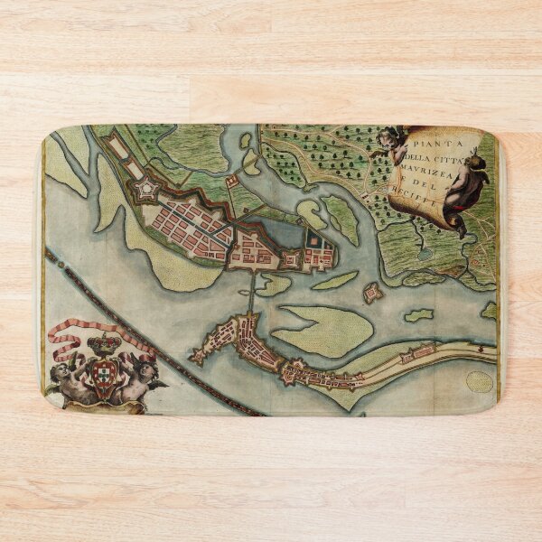 Item preview, Vintage Map of Recife Brazil (1698) designed and sold by BravuraMedia.