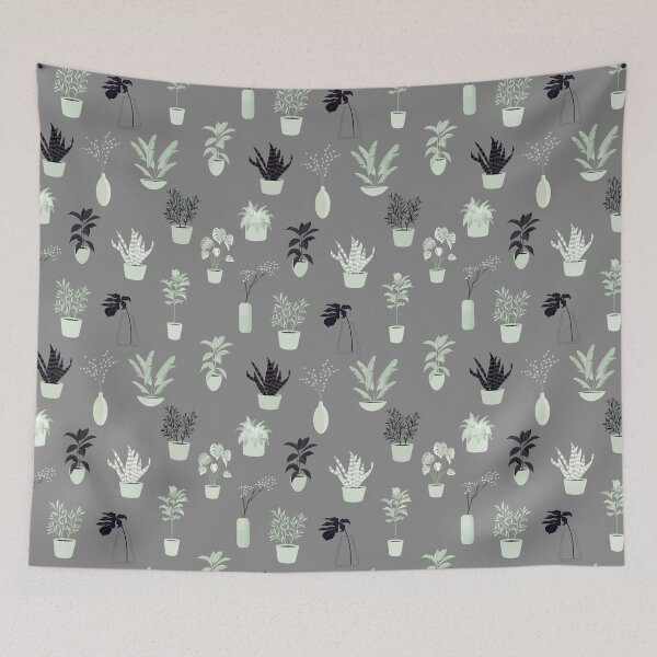 Item preview, Botanical Potted Plant Pattern designed and sold by ViewerEqualsPhoton.