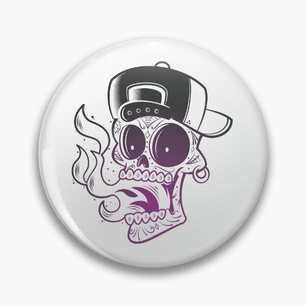 Item preview, Tattooed skull with a cap, spewing fire from its mouth. designed and sold by The-Artbox.