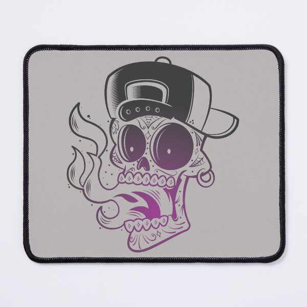 Item preview, Tattooed skull with a cap, spewing fire from its mouth. designed and sold by The-Artbox.