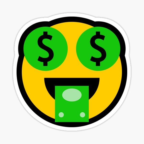 Money Eyes Emoji Sticker For Sale By Feelklin Redbubble