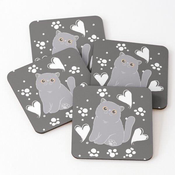 Item preview, Cute Blue Gray Exotic Shorthair Persian Cat  designed and sold by lulululupaint.