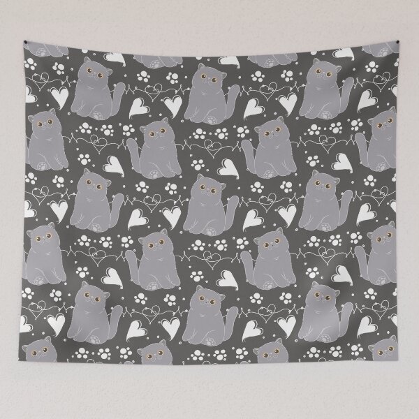 Item preview, Cute Blue Gray Exotic Shorthair Persian Cat  designed and sold by lulululupaint.